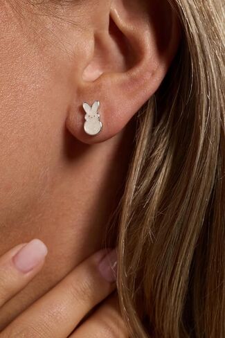 Alex and Ani PEEPS® Chick and Bunny Beaded Bangle and White Pearlized Bunny Studs in Saudi Arabia