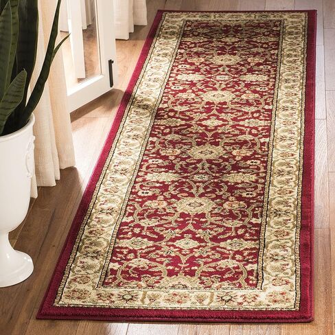 سجادة SAFAVIEH Lyndhurst Collection - 2'3" x 18'، أحمر وعاجي، تصميم شرقي تقليدي، لا يتساقط ويسهل العناية به، مثالي للمناطق ذات حركة المرور العالية في غرفة المعيشة وغرفة النوم (LNH212F) in Saudi Arabia