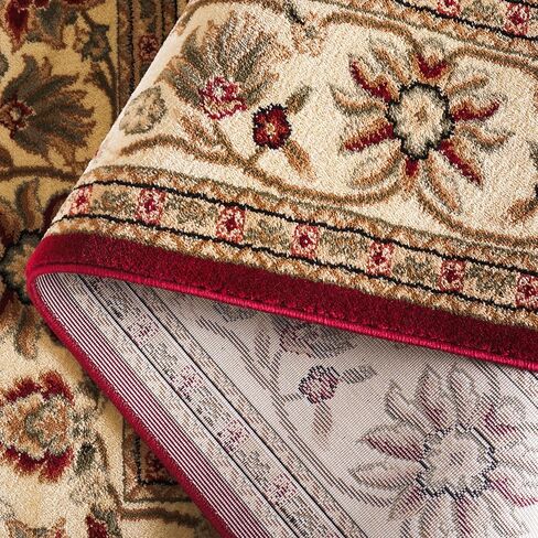 سجادة SAFAVIEH Lyndhurst Collection - 2'3" x 18'، أحمر وعاجي، تصميم شرقي تقليدي، لا يتساقط ويسهل العناية به، مثالي للمناطق ذات حركة المرور العالية في غرفة المعيشة وغرفة النوم (LNH212F) in Saudi Arabia