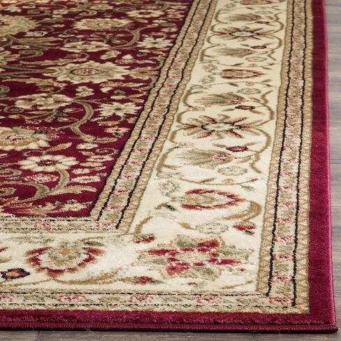 سجادة SAFAVIEH Lyndhurst Collection - 2'3" x 18'، أحمر وعاجي، تصميم شرقي تقليدي، لا يتساقط ويسهل العناية به، مثالي للمناطق ذات حركة المرور العالية في غرفة المعيشة وغرفة النوم (LNH212F) in Saudi Arabia