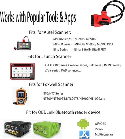 12+8 Security Gateway Bypass Cable, OBD2 Adapter fit for FCA Vehicles Compatible with Chrysler, Dodge, Jeep, Ram 2018+ Models, Works with Autel Scanners & Diagnostic Apps in Saudi Arabia