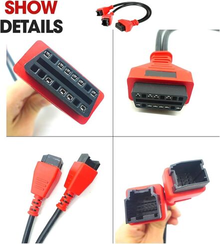 12+8 Security Gateway Bypass Cable, OBD2 Adapter fit for FCA Vehicles Compatible with Chrysler, Dodge, Jeep, Ram 2018+ Models, Works with Autel Scanners & Diagnostic Apps in Saudi Arabia