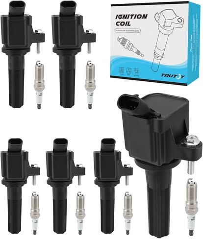 Set of 6 UF497 Ignition Coil Pack & Iridium Spark Plug (4.2L Only) For Chevrolet Trailblazer Saab 9-7x 2006-2009 & Buick Rainier Isuzu Ascender 2006-2007,Replace # C741 GN10454 12596547 in Saudi Arabia