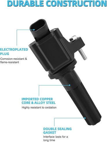 Set of 6 UF497 Ignition Coil Pack & Iridium Spark Plug (4.2L Only) For Chevrolet Trailblazer Saab 9-7x 2006-2009 & Buick Rainier Isuzu Ascender 2006-2007,Replace # C741 GN10454 12596547 in Saudi Arabia