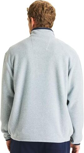 NAUTICA Men's Nautex Mock-Neck Fleece Sweatshirt, Grey, M in Saudi Arabia