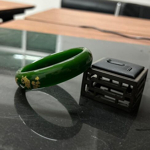 Jade Bangle for Women, Feng Shui Bangle, Good Luck Jade Bracelet, Chinese Wealth Bracelet, Wide Jade Bracelet in Saudi Arabia
