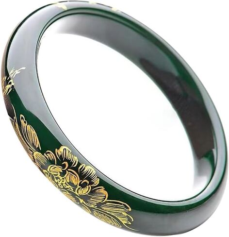 Jade Bangle for Women, Feng Shui Bangle, Good Luck Jade Bracelet, Chinese Wealth Bracelet, Wide Jade Bracelet in Saudi Arabia