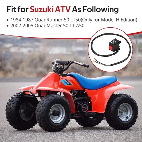 JAVIK Left Kill Switch Assembly for Suzuki QuadMaster 50 LT-A50 2002-2005 QuadRunner 50 LT50 1984-1987 O.E.M# 37400-04602 in Saudi Arabia