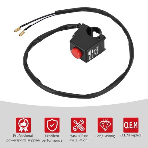 JAVIK Left Kill Switch Assembly for Suzuki QuadMaster 50 LT-A50 2002-2005 QuadRunner 50 LT50 1984-1987 O.E.M# 37400-04602 in Saudi Arabia