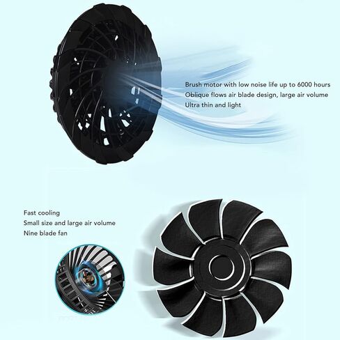 سترة تبريد مع مروحتين، سترة ثلج قابلة للتنفس مع 3 مستويات سرعة قابلة للتعديل، ملابس مكيفة للدوران للعمل في الطقس الحار (M) in Kuwait