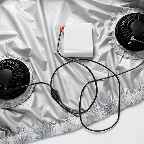 سترة تبريد مع مروحتين، سترة ثلج قابلة للتنفس مع 3 مستويات سرعة قابلة للتعديل، ملابس مكيفة للدوران للعمل في الطقس الحار (M) in Kuwait