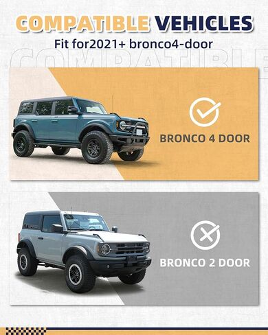 منحرف تنفيس تحت المقعد مناسب لـ Ford Bronco 4-Door 2021-2025 عاكس تنفيس التيار المتردد الخلفي ملحقات Bronco مناسب لتصنيع المعدات الأصلية أو الحصير الأرضية العادية قطعتين in Kuwait