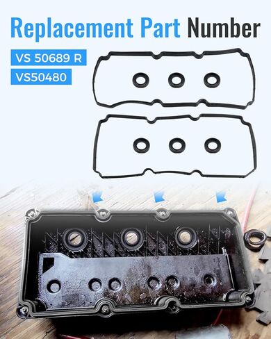 VS 50689 R مجموعة حشية غطاء صمام المحرك مناسبة لكرايسلر 300 باسيفيكا سيبرينغ تاون آند كانتري، مناسبة لسيارة دودج أفينجر تشالنجر تشارجر جراند كارافان جورني ماغنوم نيترو، مناسبة لشركة فولكس فاجن روتان in Saudi Arabia
