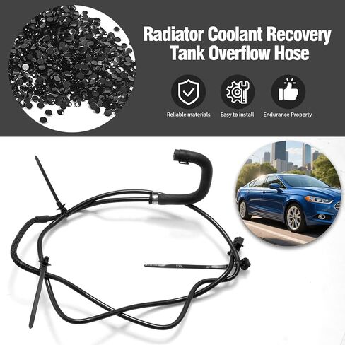 DG9Z-8063-D Radiator Coolant Recovery Tank Overflow Hose, Replacement for Ford Fusion 2.5L 2013 2014 2015 2016 2017 2018 2019 2020 in Kuwait