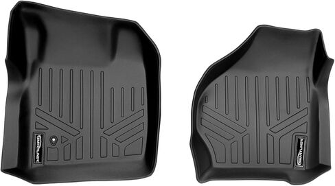 MAXLINER Custom Floor Mats 1st Row Liner Set Black Compatible with 2017-2022 Ford Super Duty SuperCab and Crew Cab with Vinyl Flooring in Kuwait