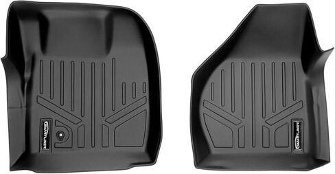 MAXLINER Custom Floor Mats 1st Row Liner Set Black Compatible with 2017-2022 Ford Super Duty SuperCab and Crew Cab with Vinyl Flooring in Kuwait