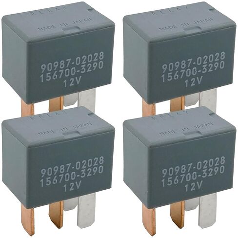 90987-02028 A/C Relay (4-Pack) 12V 30A 4-Pin استبدال السيارات لتويوتا تاكوما 4Runner Camry Tundra Lexus، يعمل على إصلاح قابض ضاغط مكيف الهواء والصيانة الوقائية in Saudi Arabia