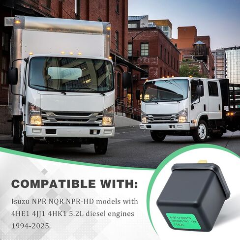 12V Glow Plug Starter Relay Compatible with Isuzu NPR NQR NPR-HD 1994-2025 with 4HE1 4JJ1 4HK1 5.2L Diesel Engines Replace for 8971739510, 8970363581 in Kuwait