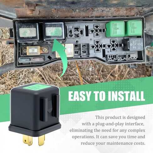 12V Glow Plug Starter Relay Compatible with Isuzu NPR NQR NPR-HD 1994-2025 with 4HE1 4JJ1 4HK1 5.2L Diesel Engines Replace for 8971739510, 8970363581 in Kuwait