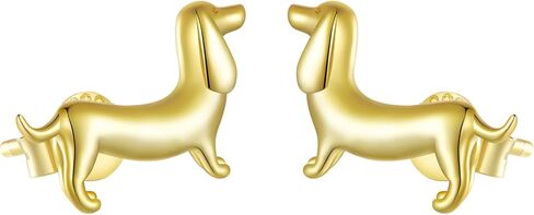 WOSTU Gold Dachshund Earrings for Women Animal Starfish Ocean Turtle Koi Fish Stud Earrings with 925 Sterling Silver Posts Cute Hypoallergenic Jewelry Christams Anniversary in Saudi Arabia