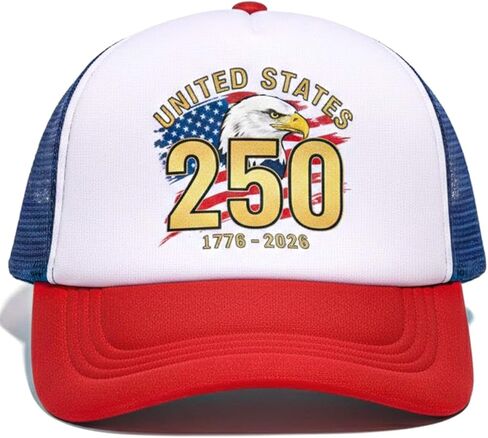 AICase 250 Anniversary USA Hat, for 250th Year America Merchandise United States 1776-2026 250 th Cap Birthday American Independence Day Merch 4th of July Outfits for Women Men Patriots Gifts in Saudi Arabia