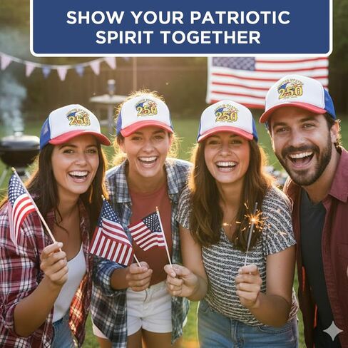 AICase 250 Anniversary USA Hat, for 250th Year America Merchandise United States 1776-2026 250 th Cap Birthday American Independence Day Merch 4th of July Outfits for Women Men Patriots Gifts in Saudi Arabia