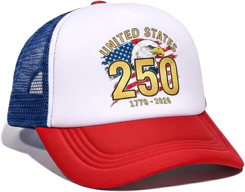 AICase 250 Anniversary USA Hat, for 250th Year America Merchandise United States 1776-2026 250 th Cap Birthday American Independence Day Merch 4th of July Outfits for Women Men Patriots Gifts in Saudi Arabia