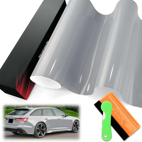 1FTx5FT PET Super Gloss Brooklyn Gray High Glossy Vinyl Wrap Auto Car Sticker Decal Film Sheet Bubble Free Air Release Technology with Tool Set in Saudi Arabia