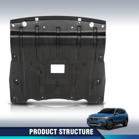 PIT66 Front Engine Splash Shield Compatible with BMW X5 X7 2019-2024 / X6 2020-2024 51487468803, 51757424879, BM1228191 Black in Saudi Arabia