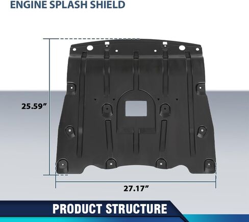 PIT66 Front Engine Splash Shield Compatible with BMW X5 X7 2019-2024 / X6 2020-2024 51487468803, 51757424879, BM1228191 Black in Saudi Arabia
