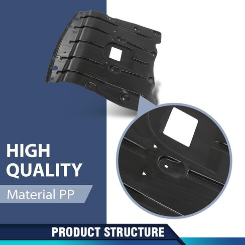 PIT66 Front Engine Splash Shield Compatible with BMW X5 X7 2019-2024 / X6 2020-2024 51487468803, 51757424879, BM1228191 Black in Saudi Arabia