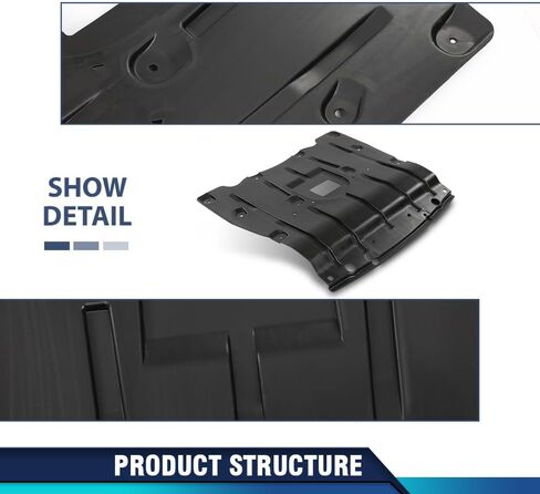 PIT66 Front Engine Splash Shield Compatible with BMW X5 X7 2019-2024 / X6 2020-2024 51487468803, 51757424879, BM1228191 Black in Saudi Arabia