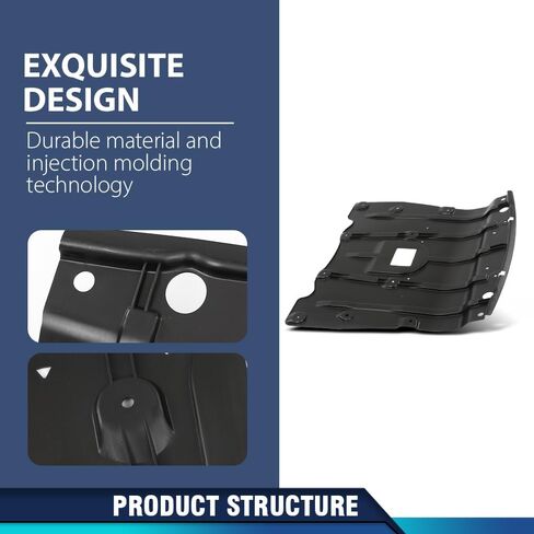 PIT66 Front Engine Splash Shield Compatible with BMW X5 X7 2019-2024 / X6 2020-2024 51487468803, 51757424879, BM1228191 Black in Saudi Arabia