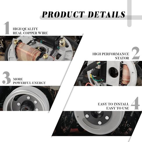Ignition Magneto Stator Coil with Flywheel Rotor Kit with Plate for Suzuki 2 Stroke 100cc AX100 Copper Powersports Stators Direct Replacement of 2 in Saudi Arabia