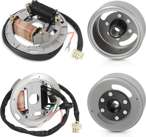 Ignition Magneto Stator Coil with Flywheel Rotor Kit with Plate for Suzuki 2 Stroke 100cc AX100 Copper Powersports Stators Direct Replacement of 2 in Saudi Arabia