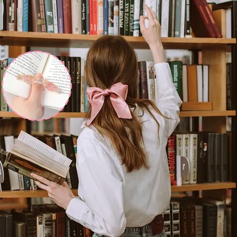 حامل صفحة الكتاب، حامل صفحة الإبهام للقراءة، قطعتان من الإشارة المرجعية المصنوعة يدويًا من الراتنج الزهري المجفف، حامل صفحات حلقة الإبهام، حامل فتاحة الكتب، ملحقات القراءة للمعلمين، قراء الكتب، هدايا محبي الكتب in Kuwait