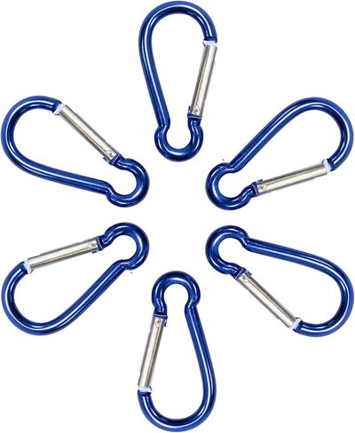 Scuba Choice Boat Marine Aluminum Locking Clip Hook Carabiner (3 Pack), 2.7", Blue in Saudi Arabia