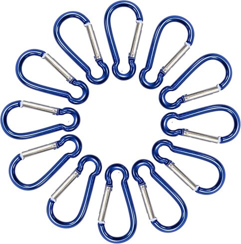 Scuba Choice Boat Marine Aluminum Locking Clip Hook Carabiner (3 Pack), 2.7", Blue in Saudi Arabia