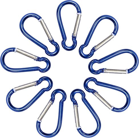 Scuba Choice Boat Marine Aluminum Locking Clip Hook Carabiner (3 Pack), 2.7", Blue in Saudi Arabia