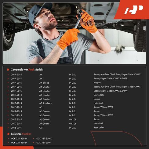 A-Premium Transmission Oil Pan with Drain Plug Compatible with Audi A4 (Quattra) 2017-2019, A5 Quattro 2018-2019, A5 Sportback 2018-2019, A6 (Quattro) 2016-2018, Q5 2018-2019, 2.0L in Saudi Arabia