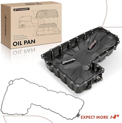 A-Premium Transmission Oil Pan with Drain Plug Compatible with Audi A4 (Quattra) 2017-2019, A5 Quattro 2018-2019, A5 Sportback 2018-2019, A6 (Quattro) 2016-2018, Q5 2018-2019, 2.0L in Saudi Arabia