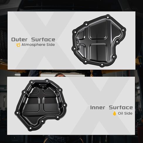 Lower Engine Oil Pan with Drain Plug Compatible with Nissan Juke 2011 2012 2013 2014 2015 2016 2017, Sentra 2017 2018 2019, L4 1.6L, Replace# 11110-1KC0B 264-624 in Kuwait