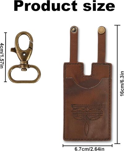 Western Boot Wallet, Leather Cowboy Billfolds Handcrafted Western Tall Boot Wallet Buckle with Strap Small Minimalist Credit Card Holder Stylish Vintage Accessory for Women in Saudi Arabia