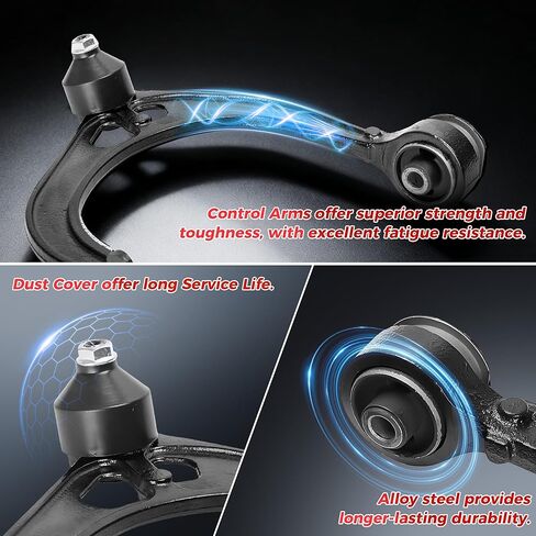 2Pcs K620177 K620178 [RWD Only] Front Upper Control Arm and Ball Joint Assembly Compatible for 2005-2019 Chrysler 300, 2006-2019 Dodge Charger, 2005-2008 Magnum, 2008-2018 Challenger in Kuwait