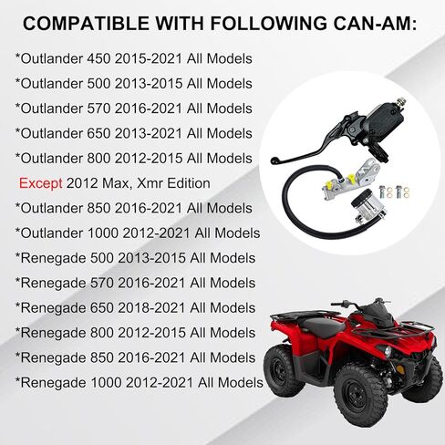 مجموعة أسطوانة الفرامل الرئيسية والأسطوانة الرئيسية الخلفية متوافقة مع Can Am Outlander Renegade 450 500 570 650 800 850 1000 2012-2021 OEM # 705601273 705601274 705600865 705600847 705601430 in Saudi Arabia