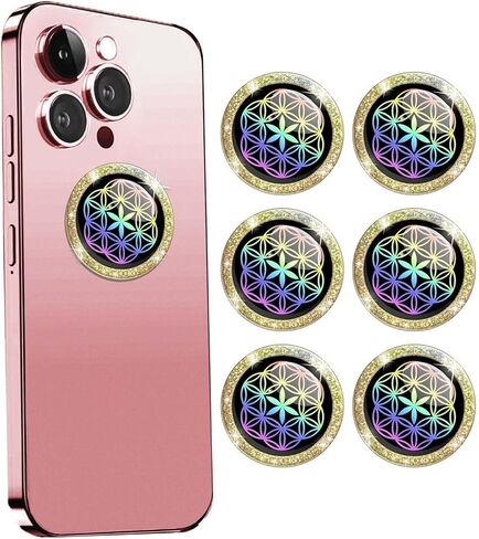 Crystal Diamond Flashing Sticker Gold Protection Stickers, from All Phones/Tablets/Laptops/All Devices (6 Pcs) in Saudi Arabia