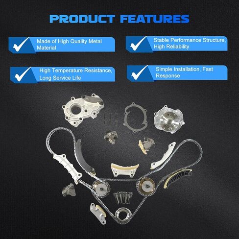 3.6 Timing Chain Kit with Water Pump Oil Pump Sprocket Fits for 2008-2015 Equinox, 2008-2015 Enclave, 2009-2015 Traverse, 2008-2012 Malibu, Camaro V6 3.0L 3.2L 3.6L Replace # 9-0753S 9-0753sx in Saudi Arabia