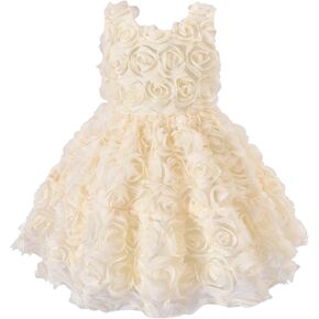Toddler and Little Girls with 3D Floral Embroidery Flower Girl Dresses 2-7 Years in Saudi Arabia