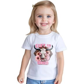 Habudda كاوبوي قميص طفل صبي أطفال راعية البقر الصغيرة الغربية طفل الفتيان ملابس قصيرة الأكمام تي شيرت ملابس علوية من القطن المحملة 2T-8Y in Kuwait