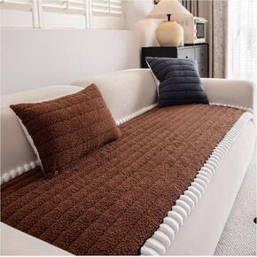 Pawcart Couch Cover, Paw Lounge Plush Pet Couch Cover, Non-Slip Couch Covers for Dogs Cats Kids and Living Room Decor (Coffee Milk*A,80 X 160cm) in Saudi Arabia